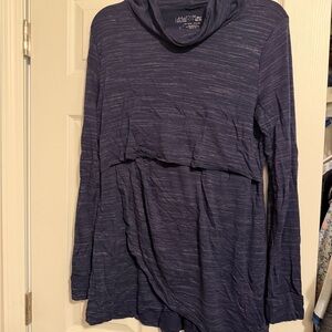 Latched Mama Deep Blue Cowl Neck Sweatshirt